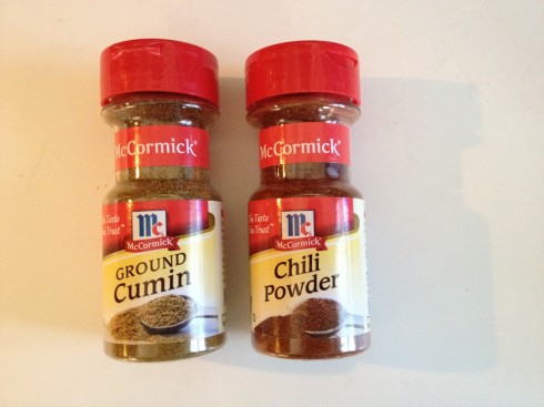 Chili powder and cumin 