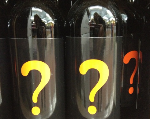 Question mark wine from Trader Joe's