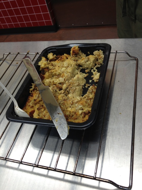 Stuffing in a pan