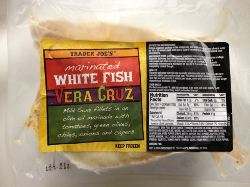 White fish Vera Cruz from Trader Joe's